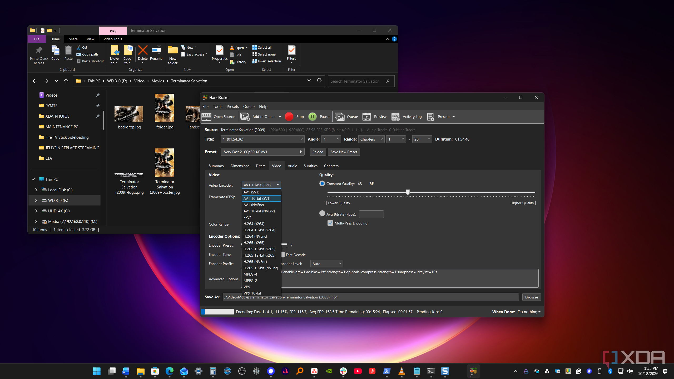 Reencode 1080p Blu-ray in AV1 format