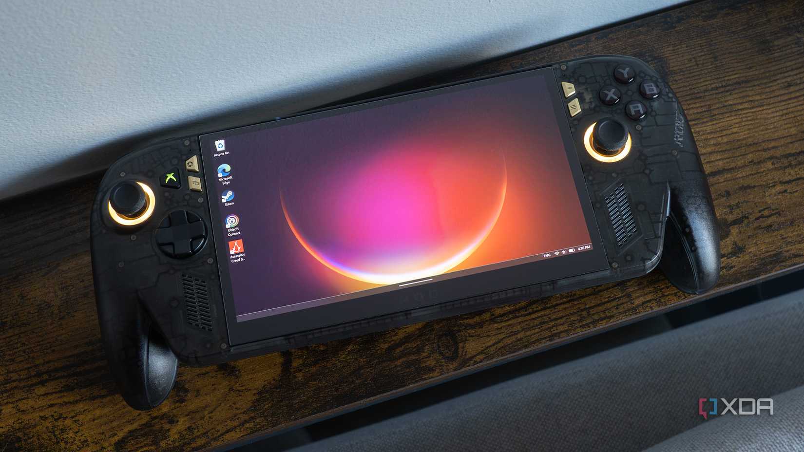 The ROG Xbox Ally X20 with Windows 11 open 