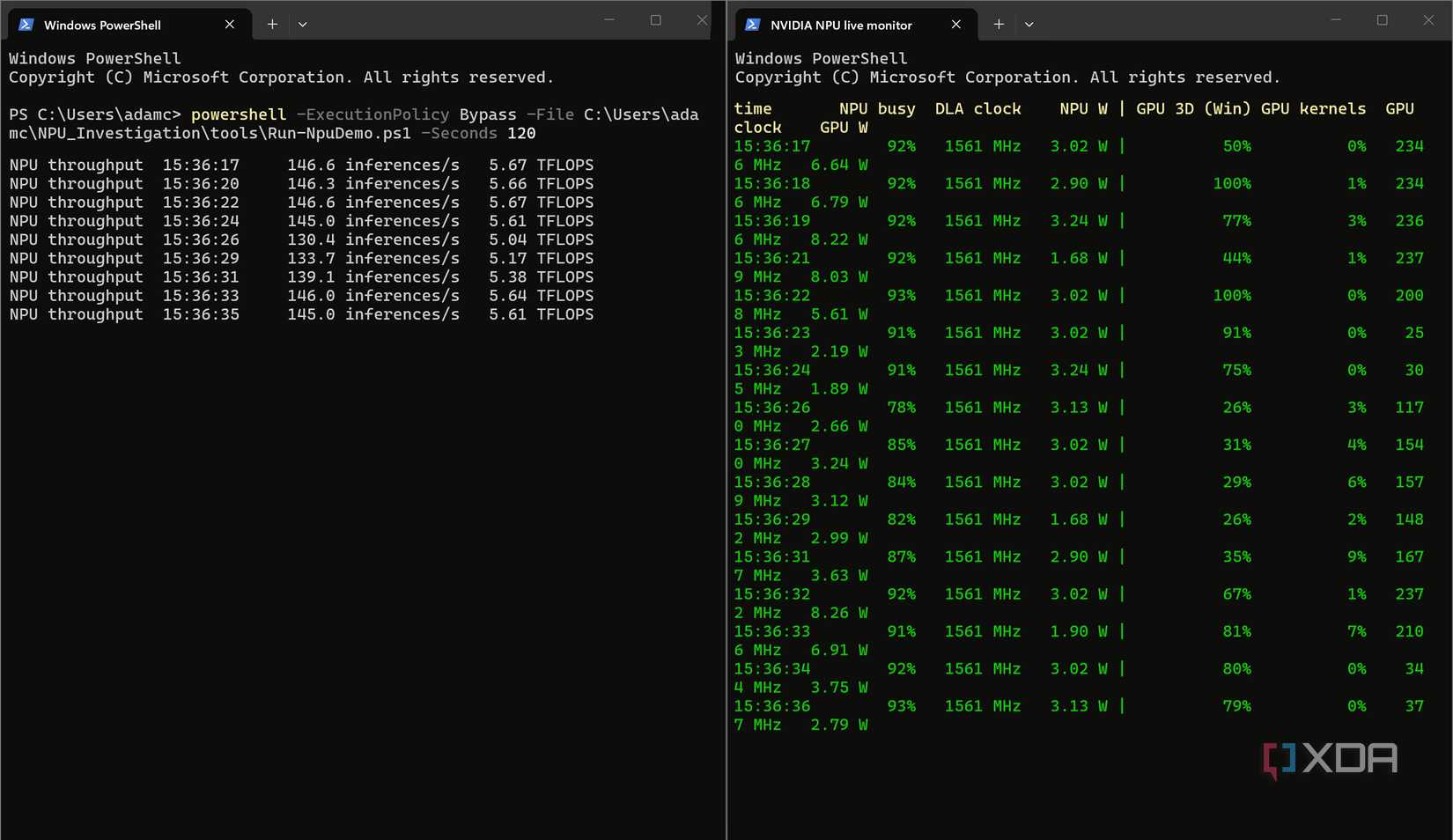 Running inference on RTX Spark NPU 
