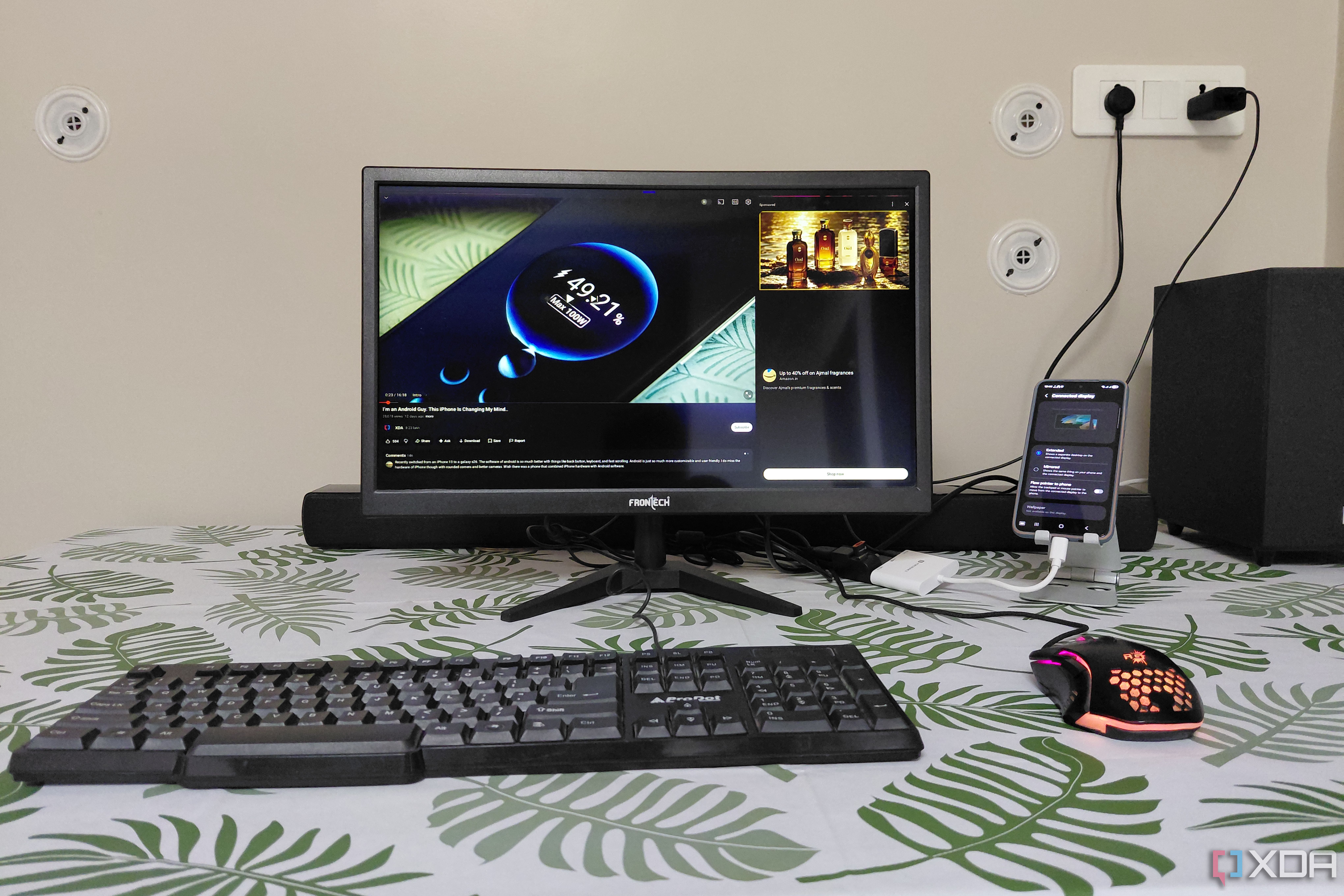 photo of samsung dex setup