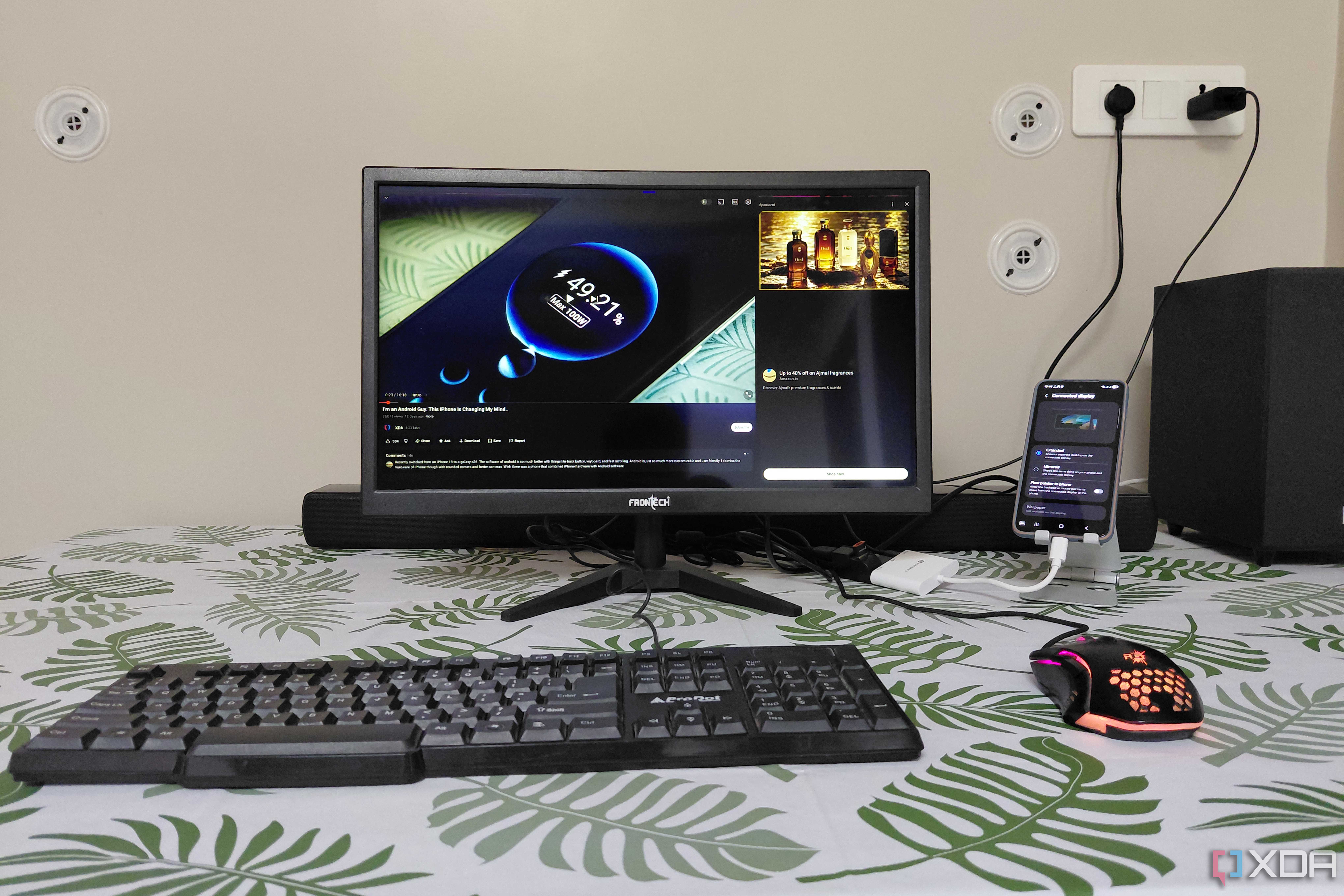 photo of samsung dex setup