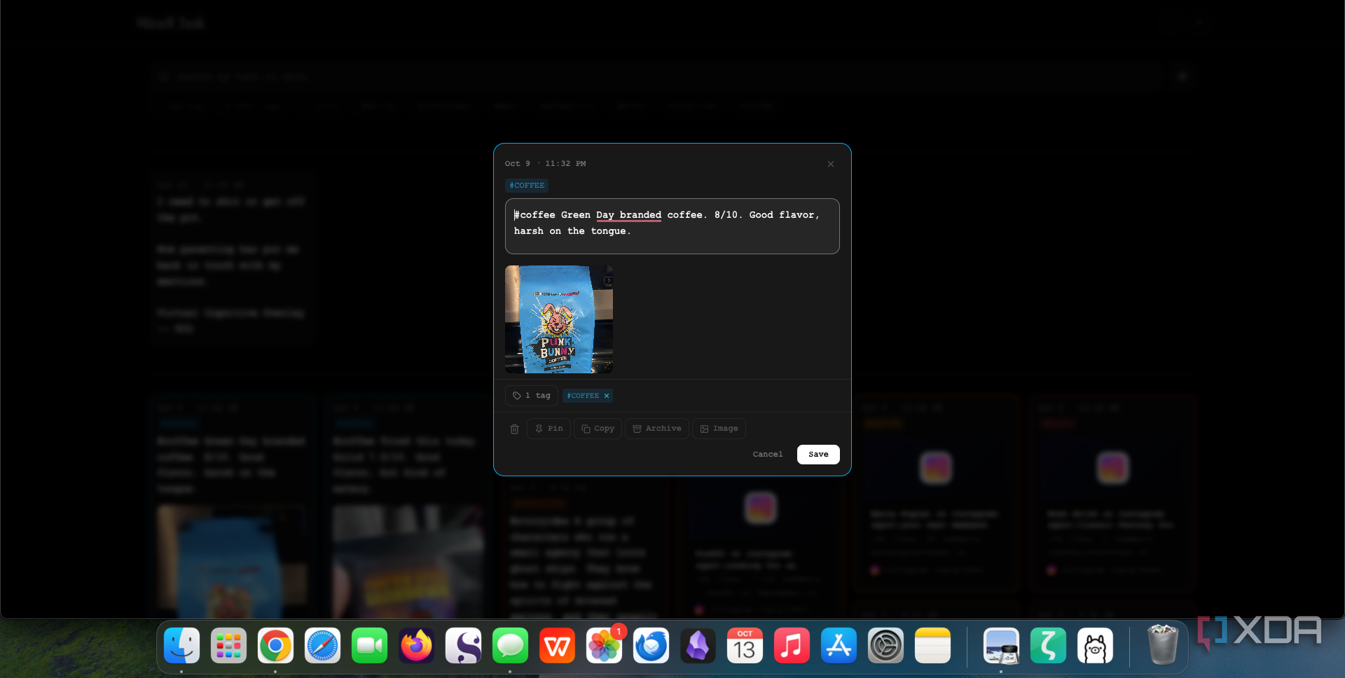 A texted Mindchuk entry as seen on desktop