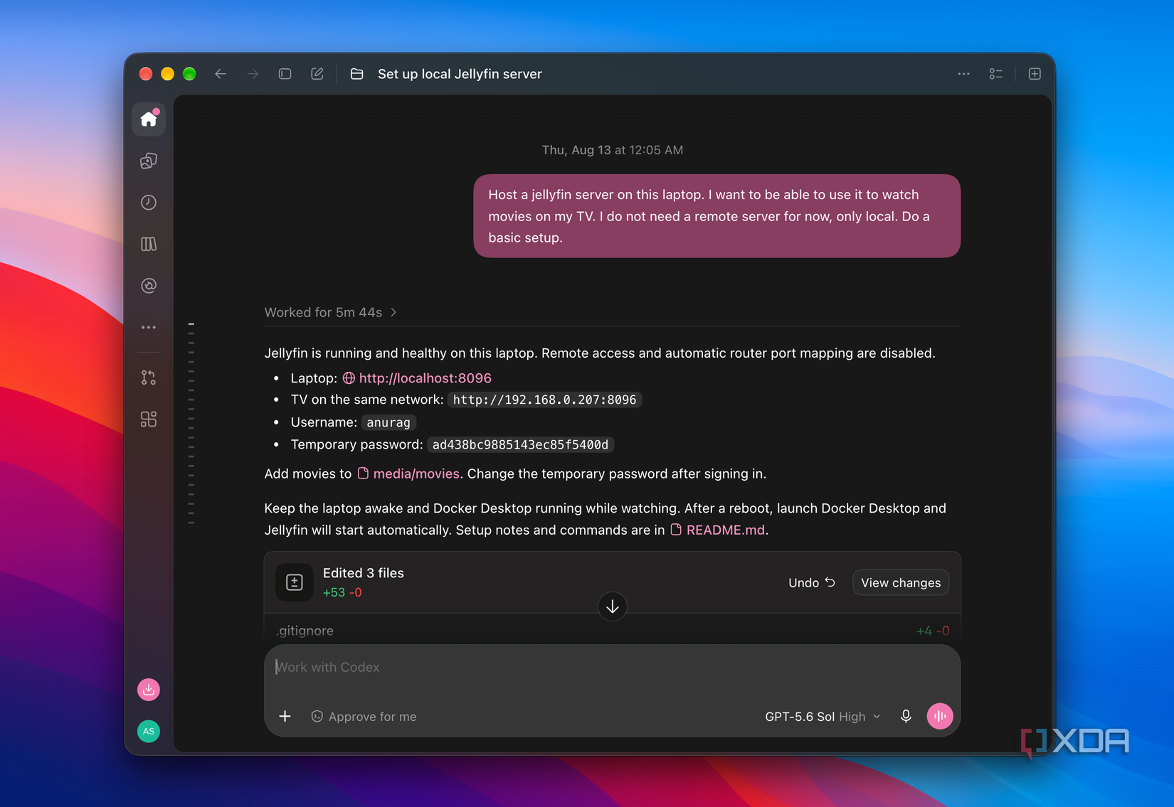 Codex hosting jellyfin