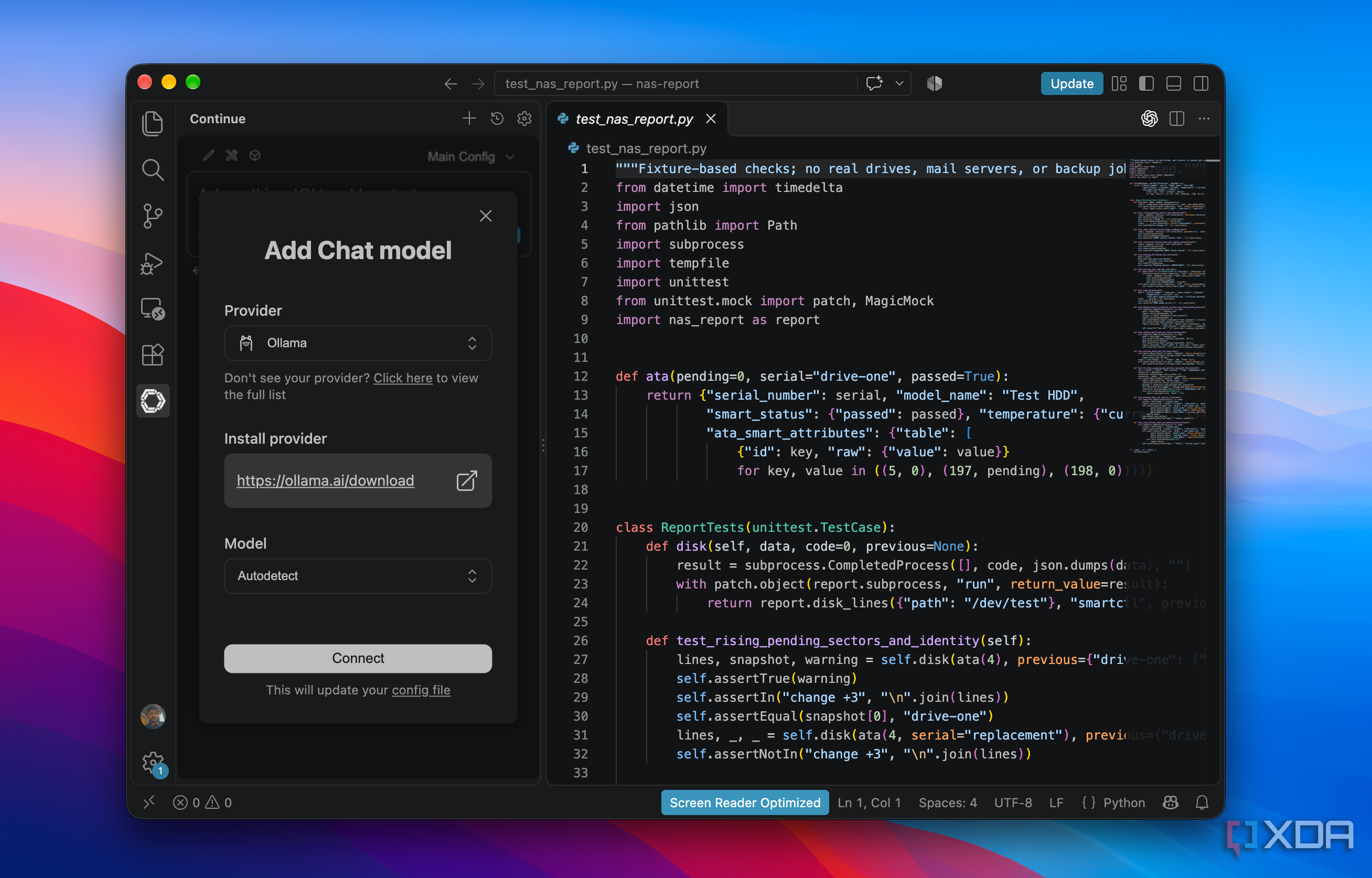 Adding a chat model in VS Code