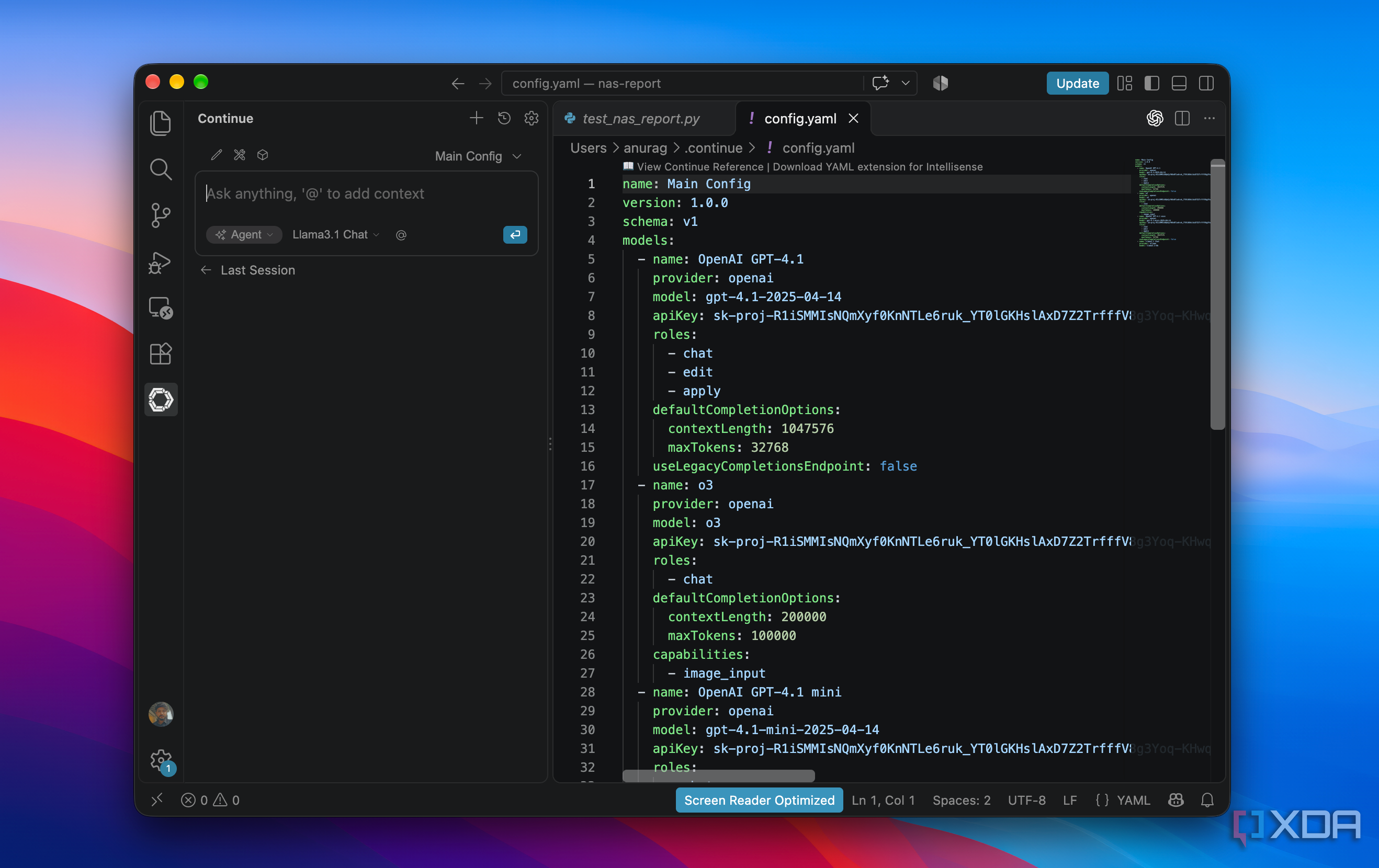 VS Code local LLM