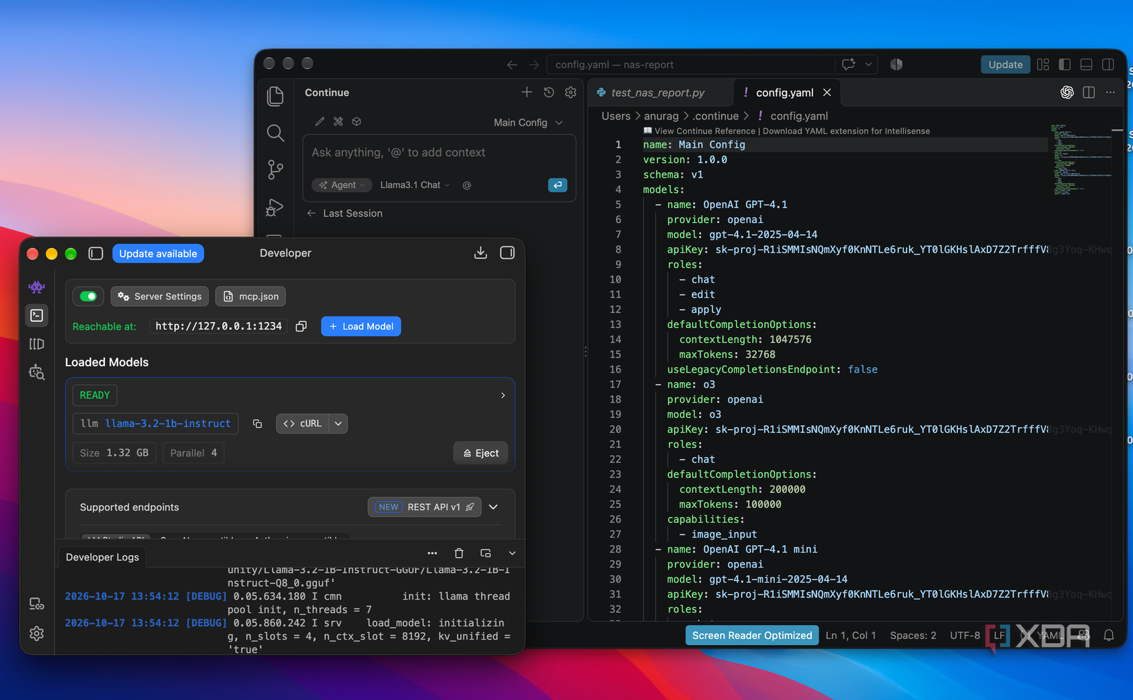 VS Code and LM Studio 