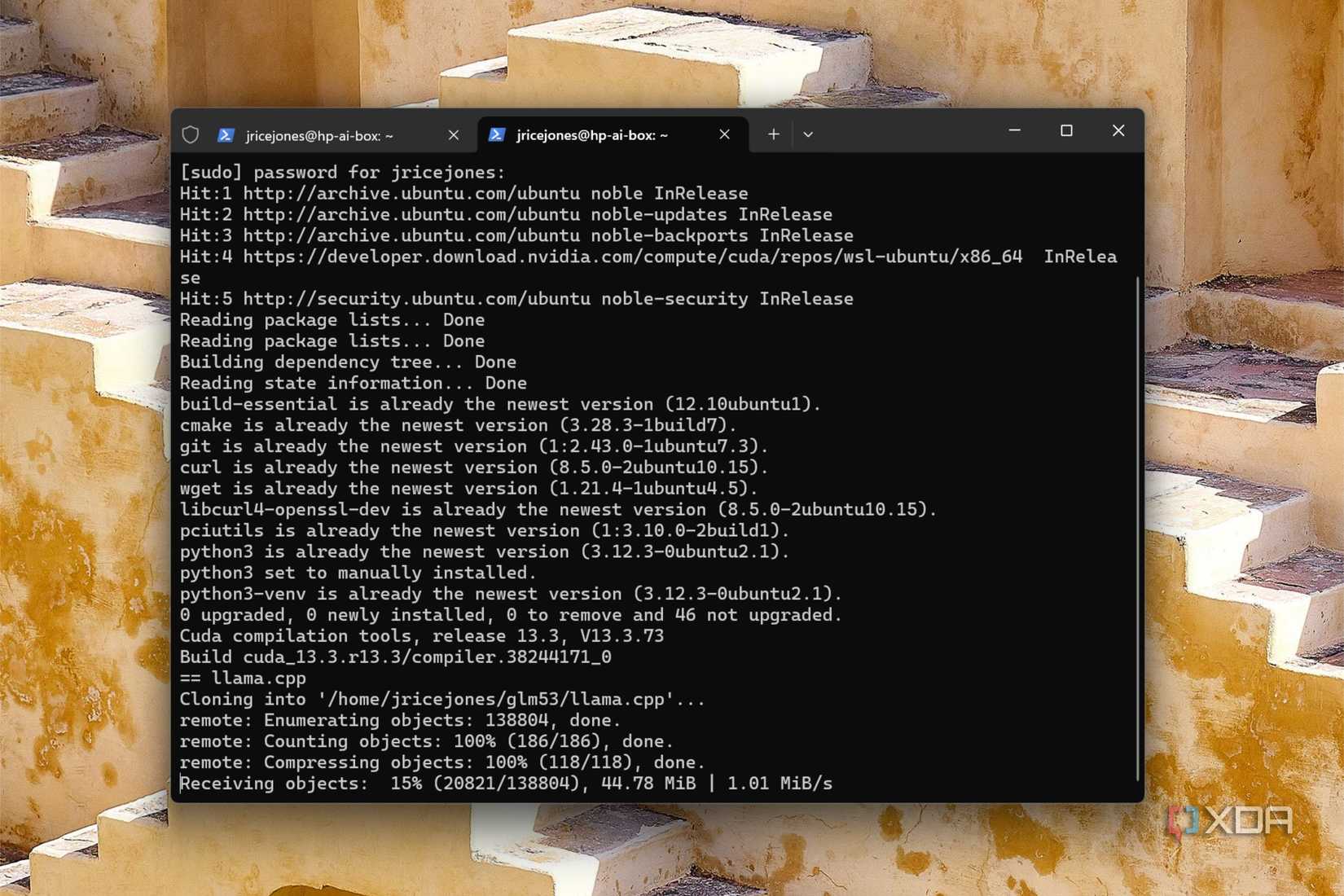 setting up llamacpp
