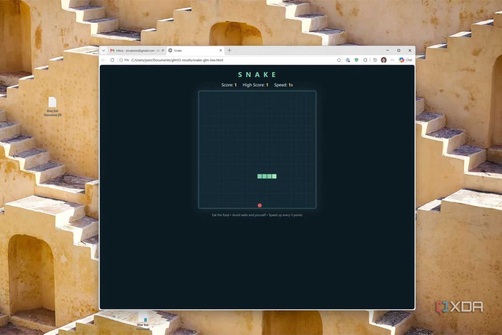 snake game made by glm 5.3 low