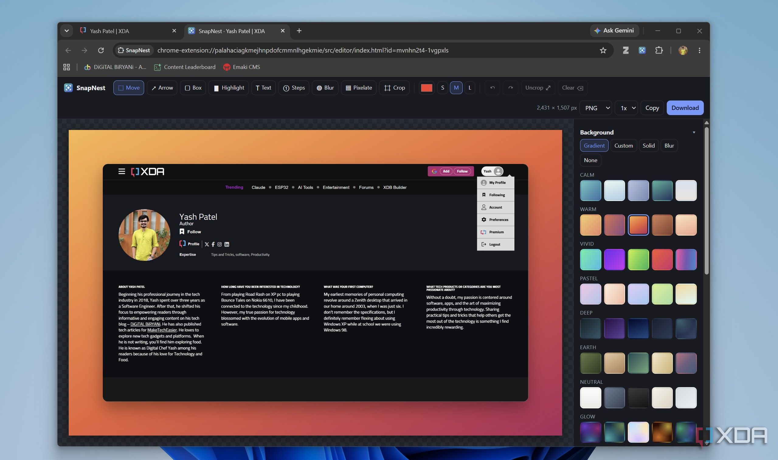 Taking snap snap using Snapnest Chrome Extension 