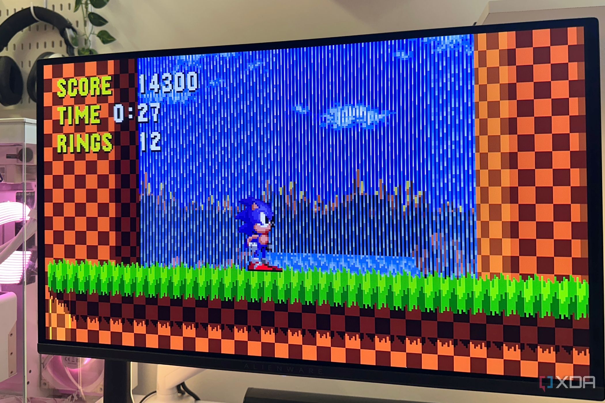 Sonic the Hedgehog emulated in 4K on retroarch.