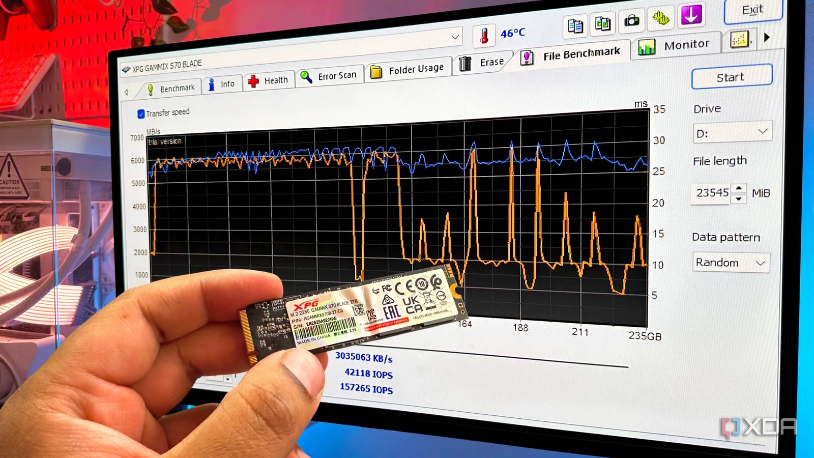 My SSD hit a speed cliff after 19 seconds, and the spec sheet never warned me