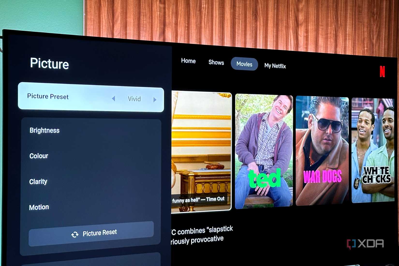 Vivid picture preset on a Mini-LED TV.