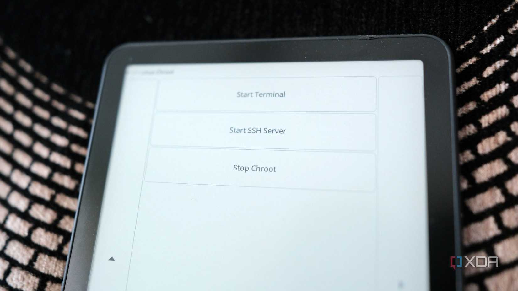 Start Terminal option Chroot in KUAL