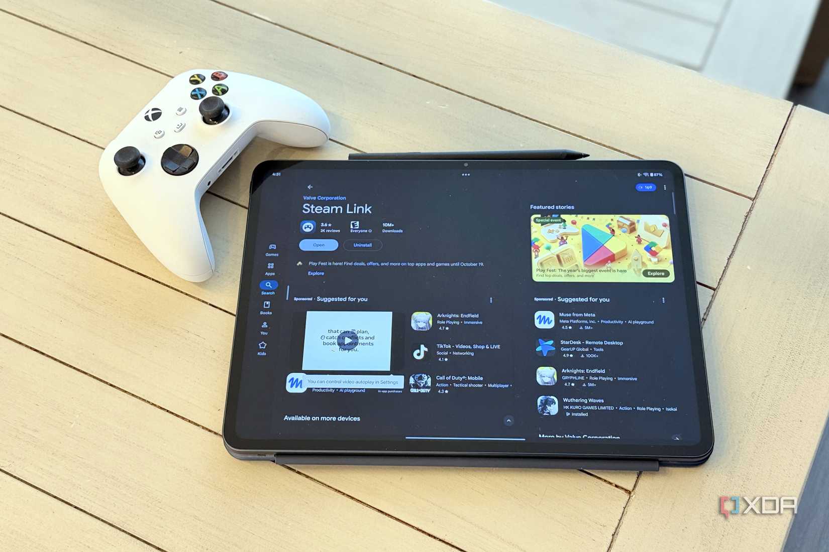 An old Android tablet makes a better Steam Link screen than any handheld I own