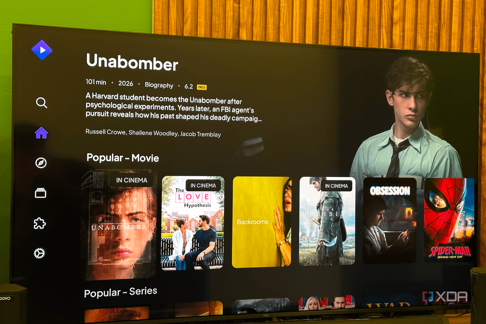 Stremio running on Google TV while sideloaded.