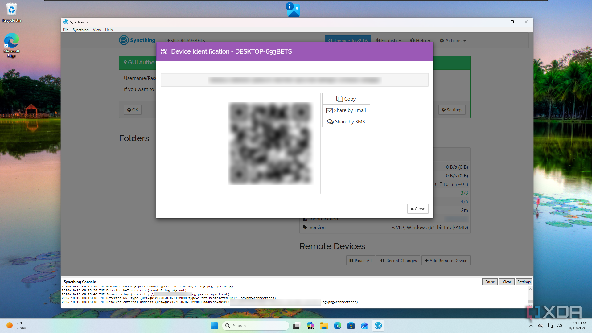 Sharing a folder with Syncthing