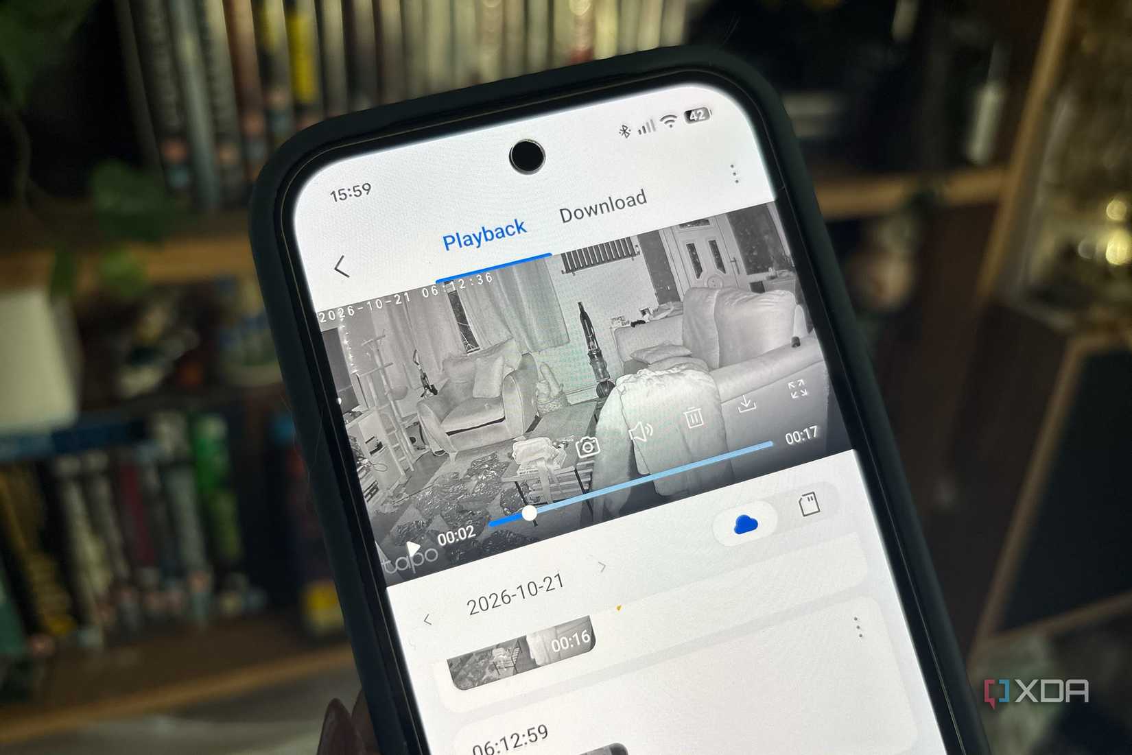 tapo camera video feed being shown on phone