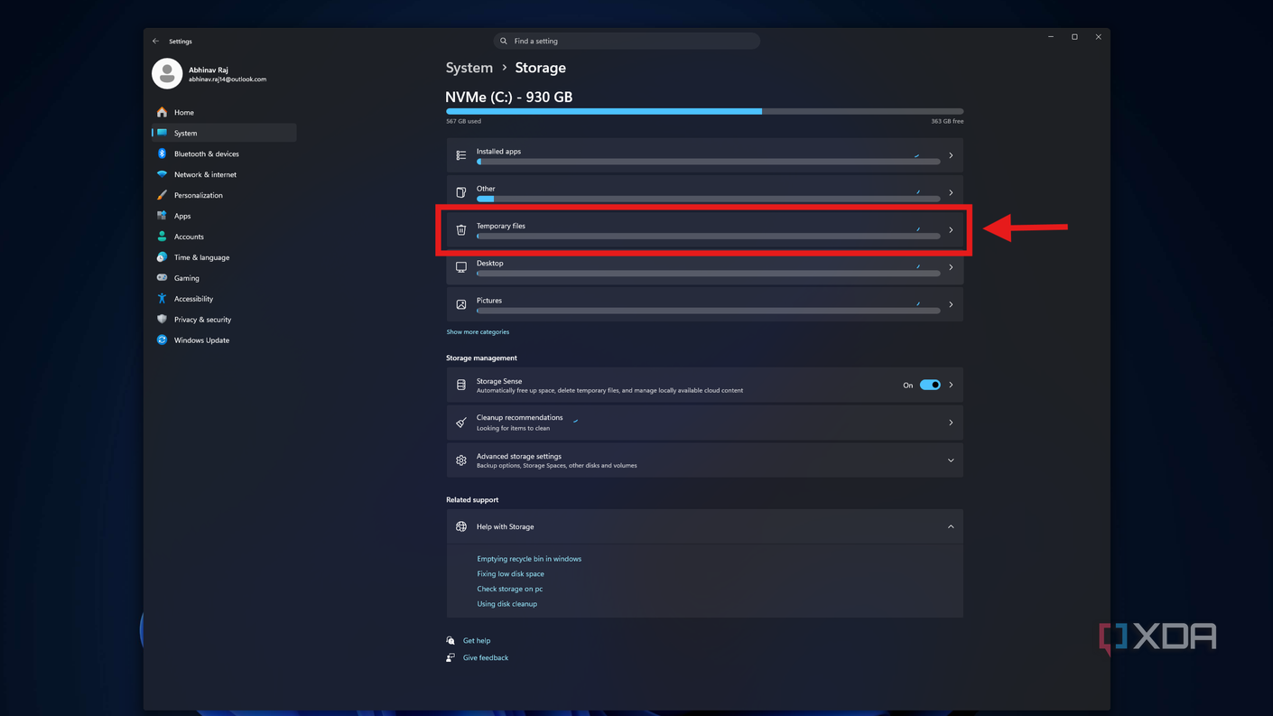 Содержимое системной папки временных файлов Windows Просмотр содержимого папки временных файлов на диске компьютера под управлением Windows
