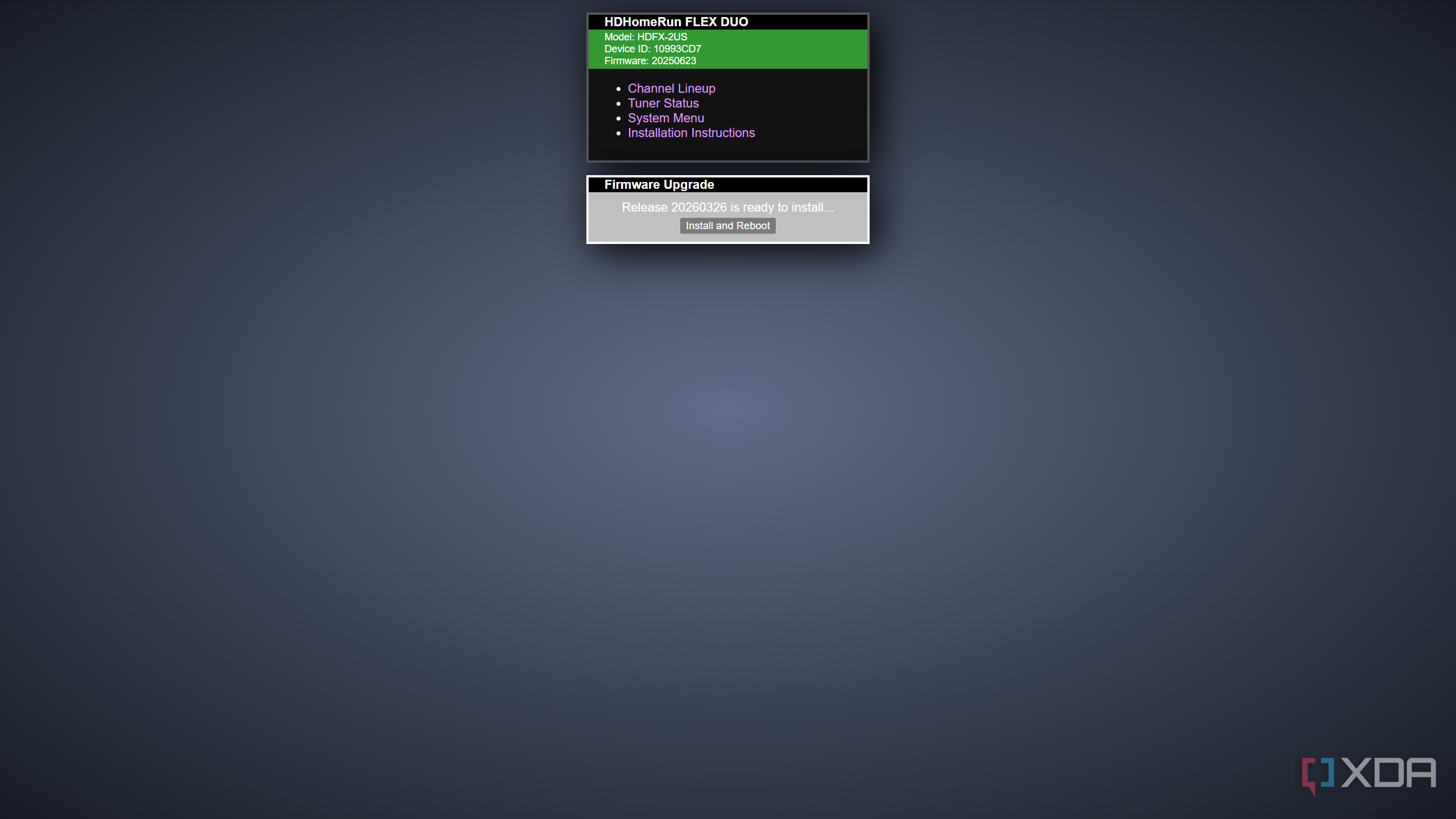 Tuner Update Firmware