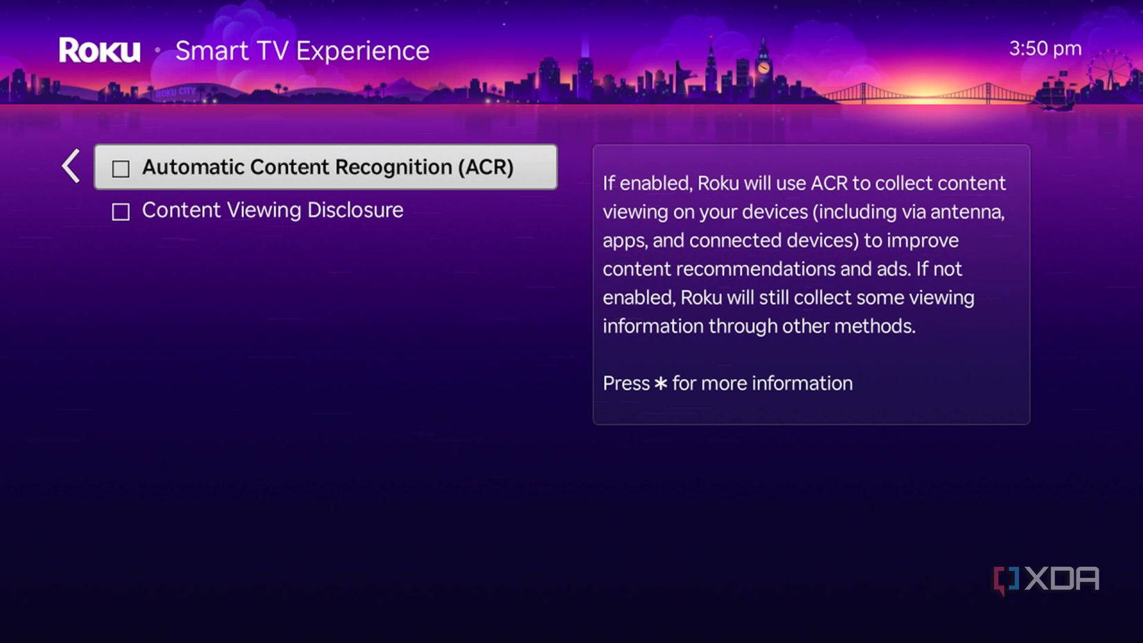 Roku டிவியில் ACR ஐ முடக்கு