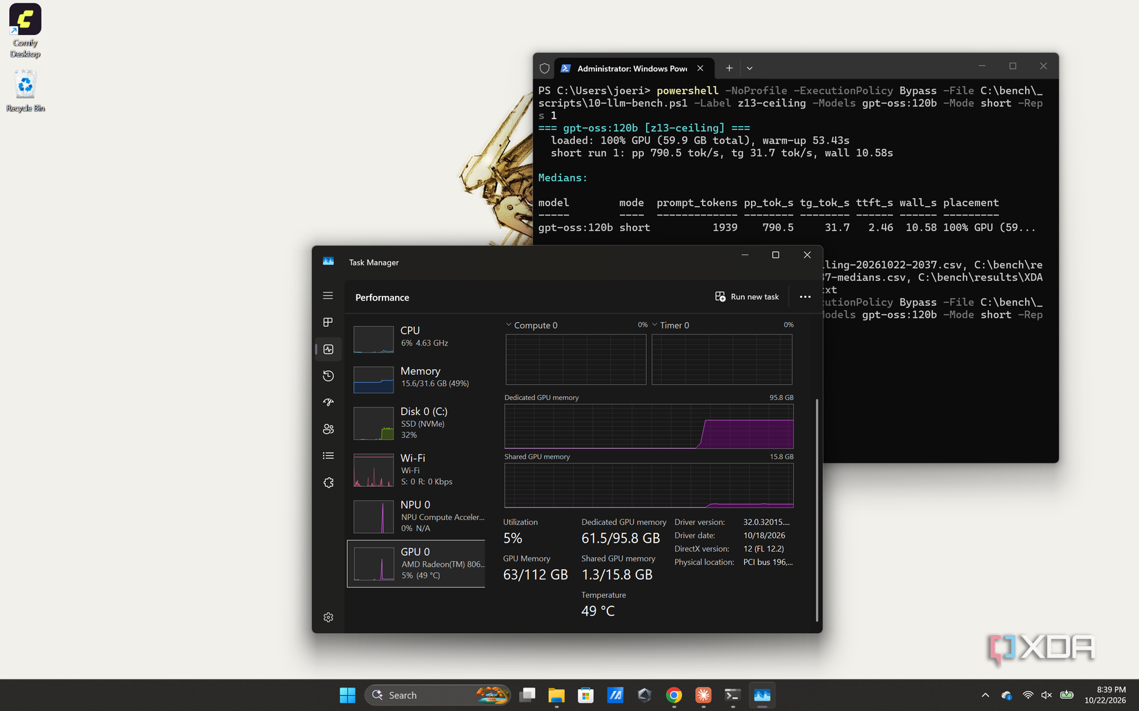 vram split z13 strix halo
