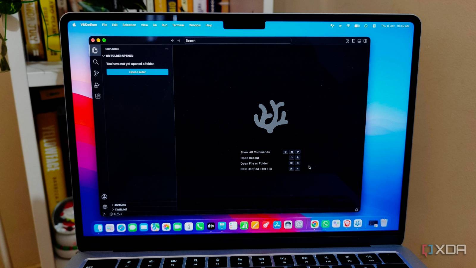 VSCodium на macOS Редактор VSCodium на macOS