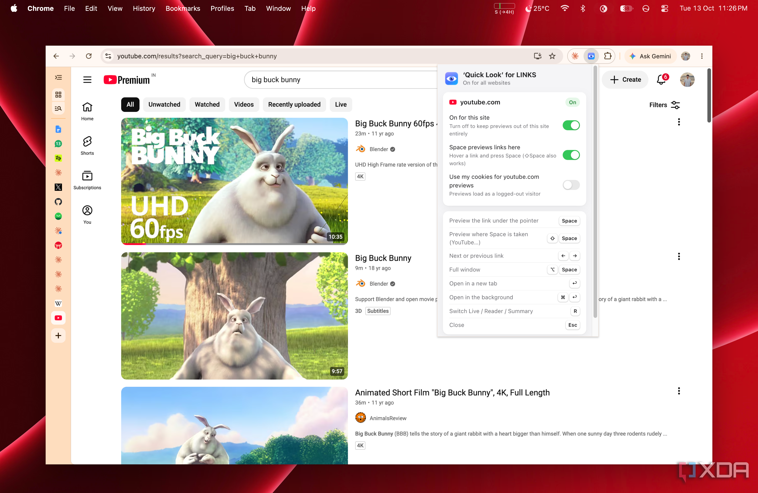 browser extension quick look mini tools