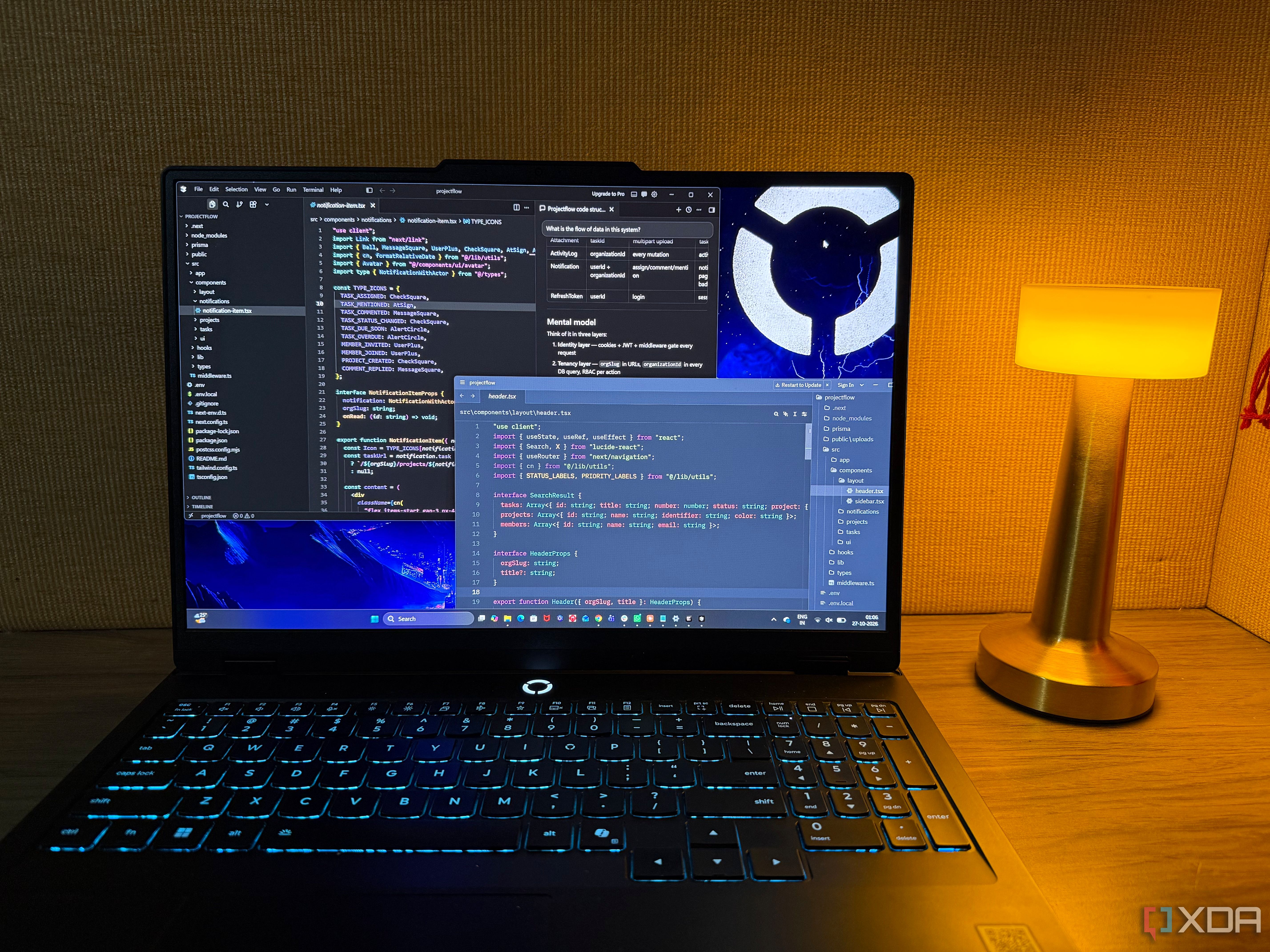 Zed, Cursor open on Lenovo Legion laptop